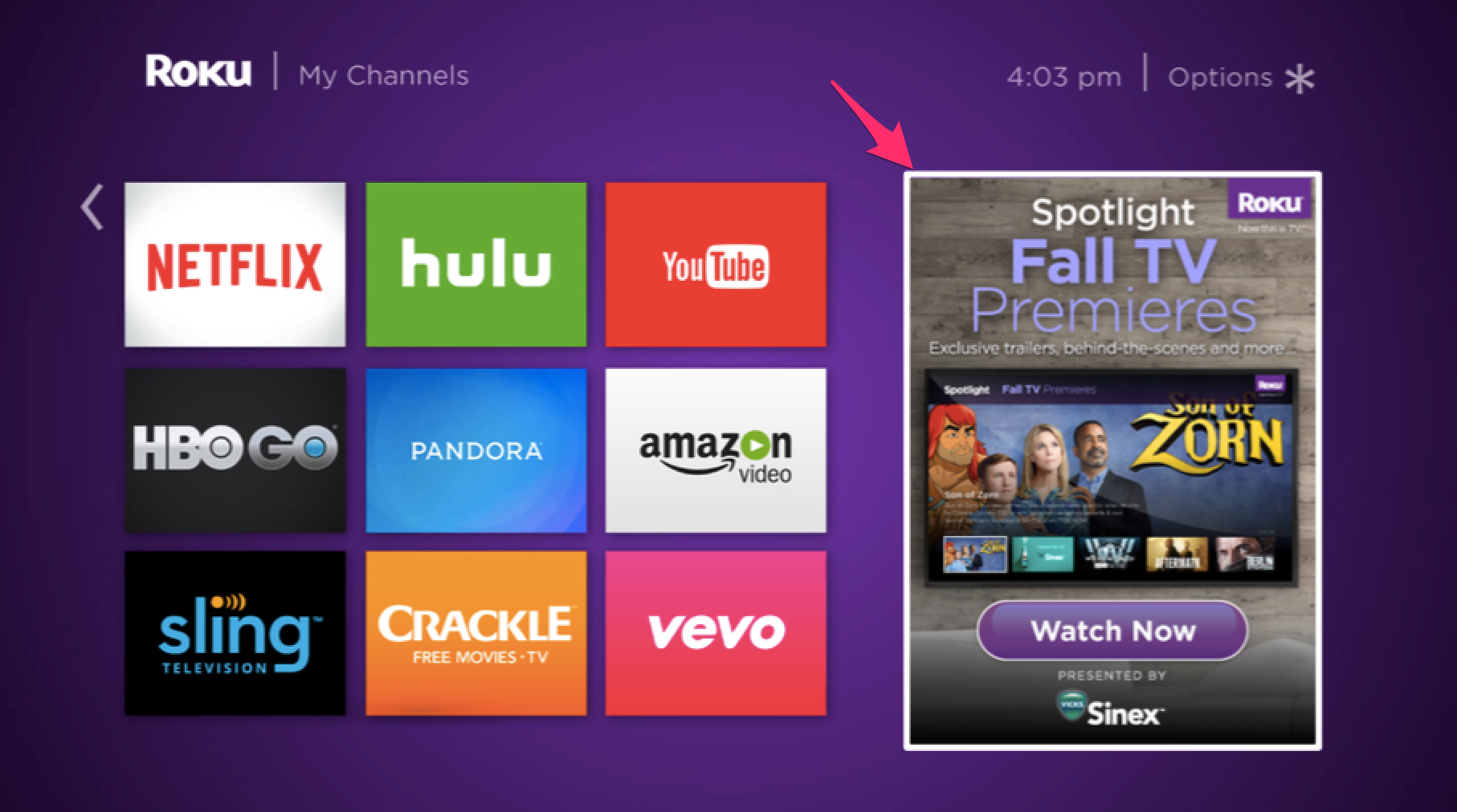 Self Serve Promotions Roku Developer