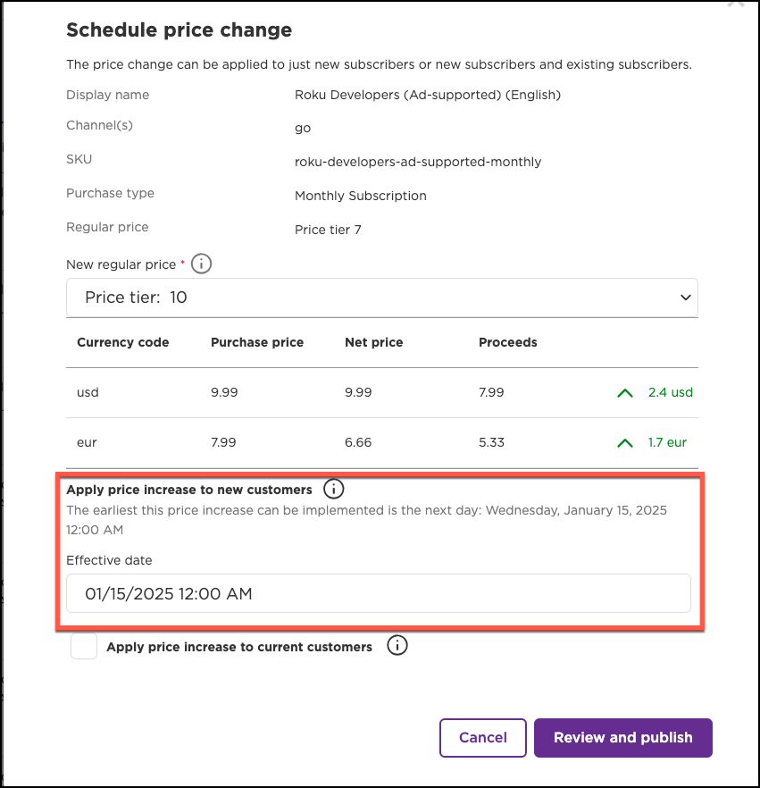 Creating the product catalog Roku Developer