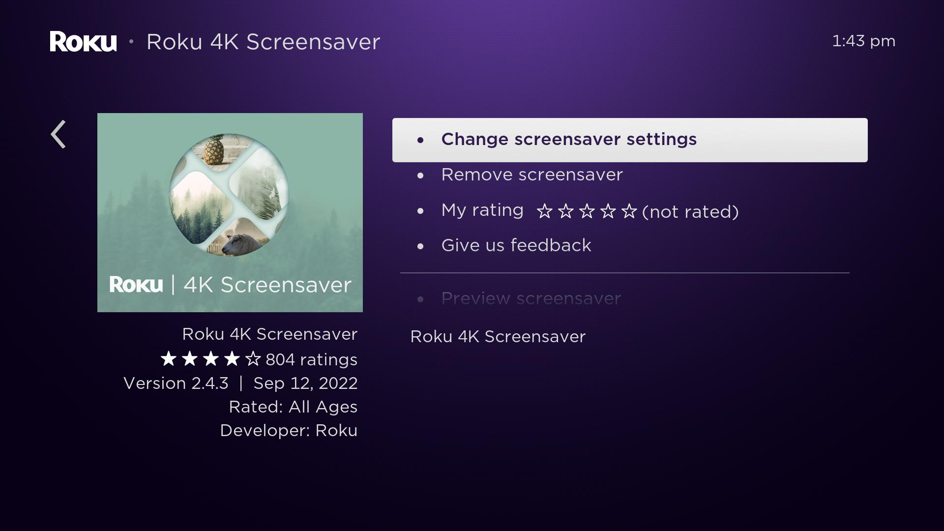 change_screensaver_settings roku815px - change screensaver settings