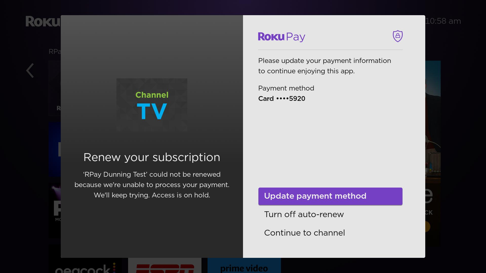 Enhanced Subscription Recovery Roku Developer