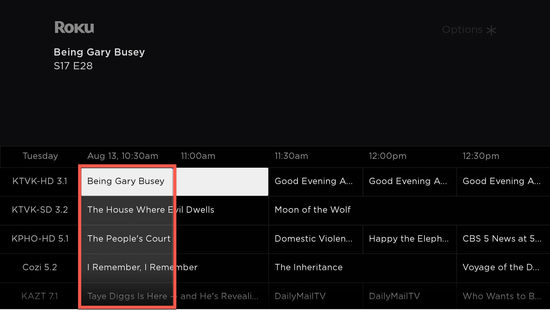 roku815px - past time screen