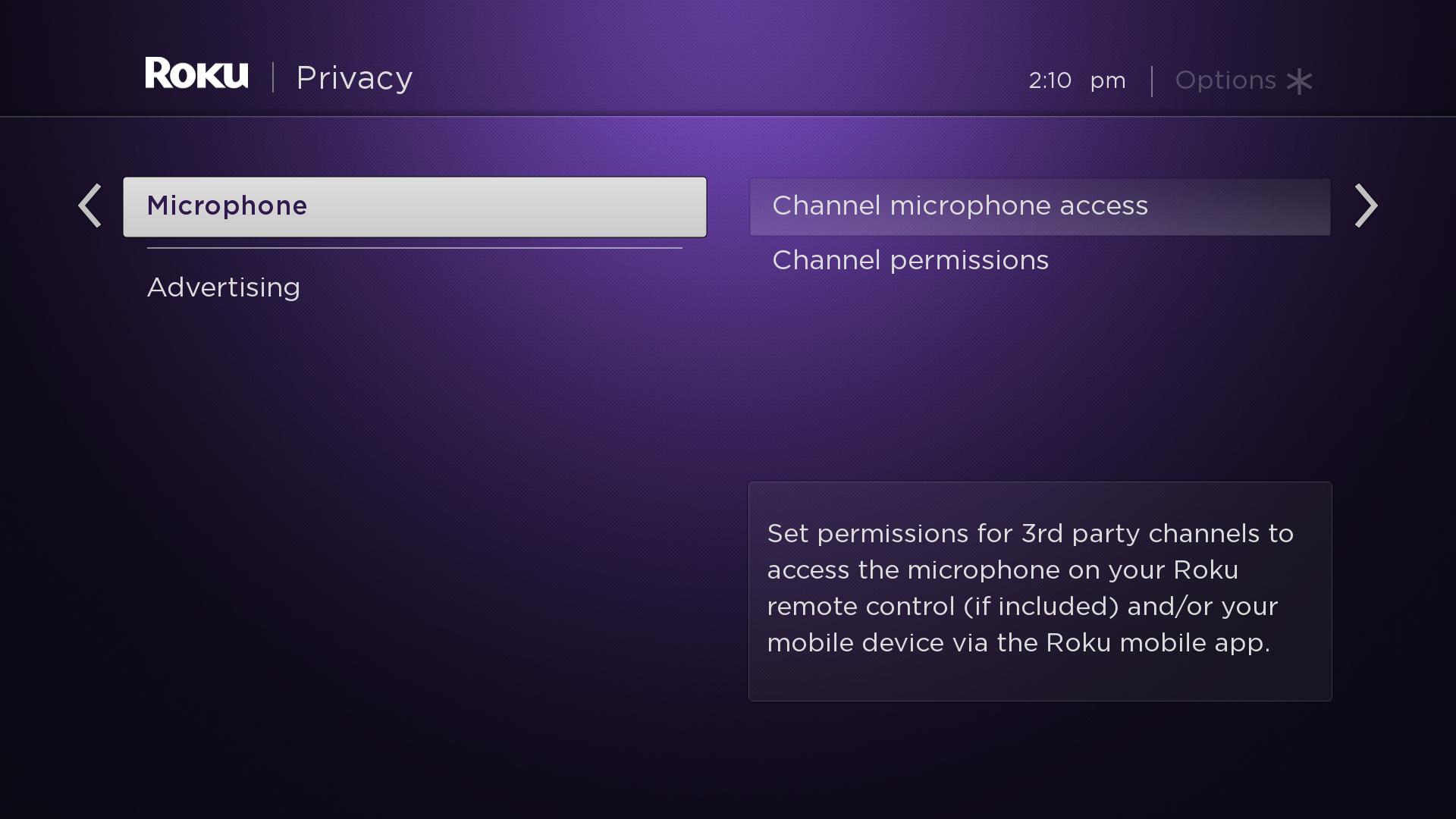 roku815px - microphone-setting