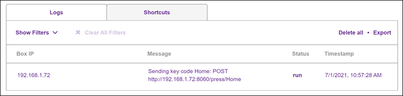 roku815px - rremote-simple-mode-logs-roku815px