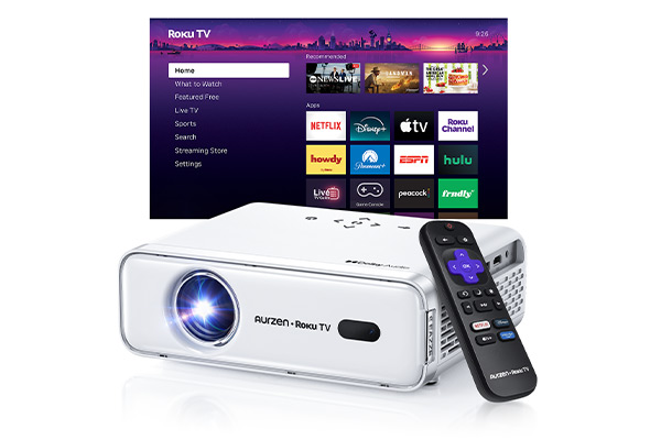 Aurzen Roku TV Smart Projector (DR1)