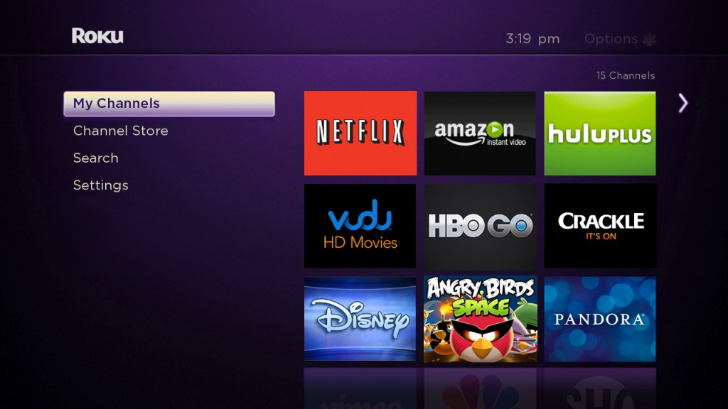 roku stick interface