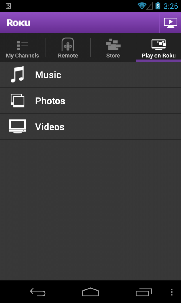 Roku Android app adds support for video streaming