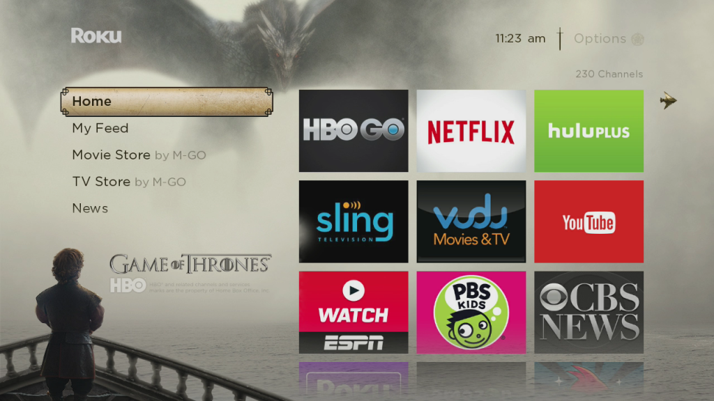 Game of Thrones Roku theme