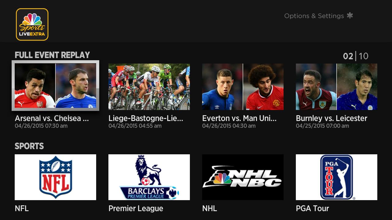 NFL, TV App, Roku Channel Store