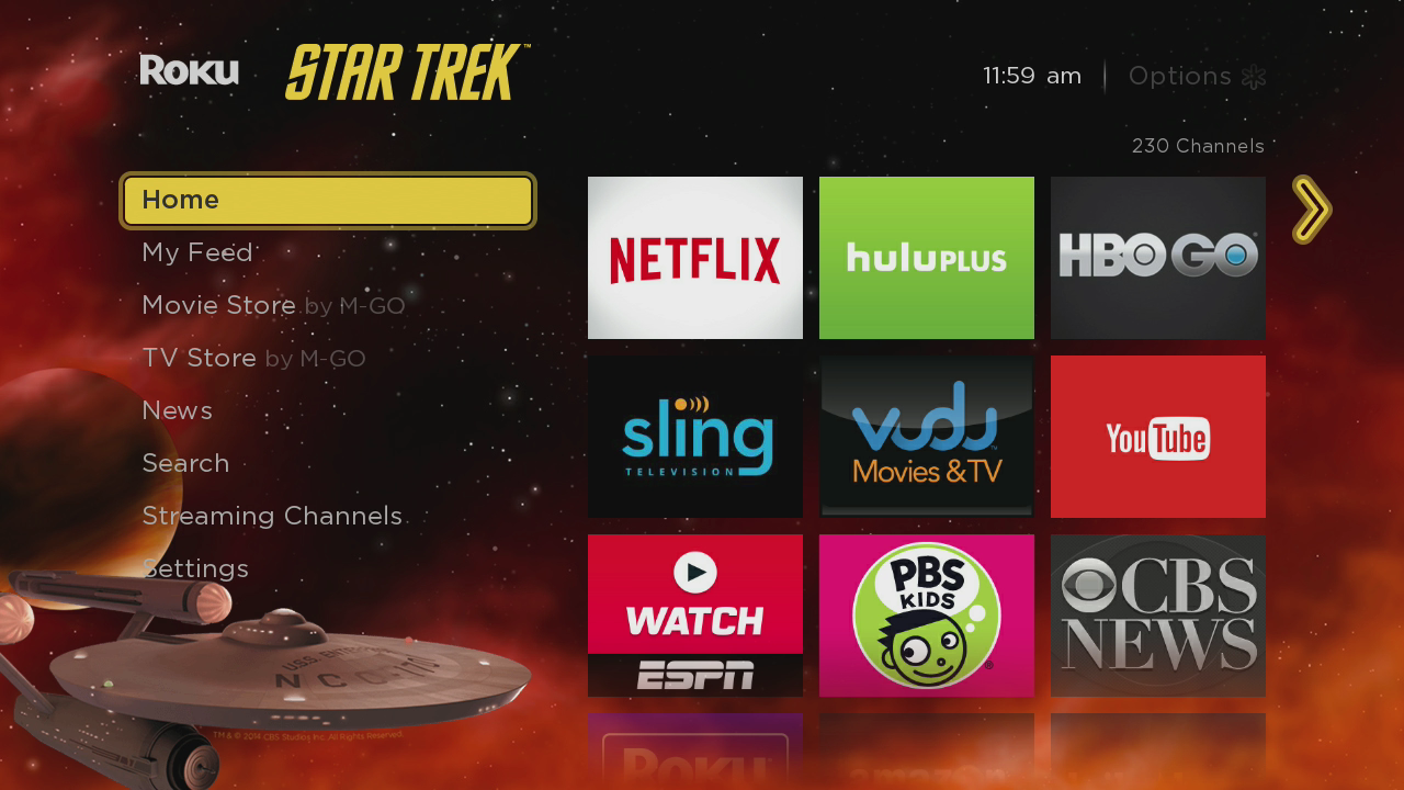 roku star trek screensaver