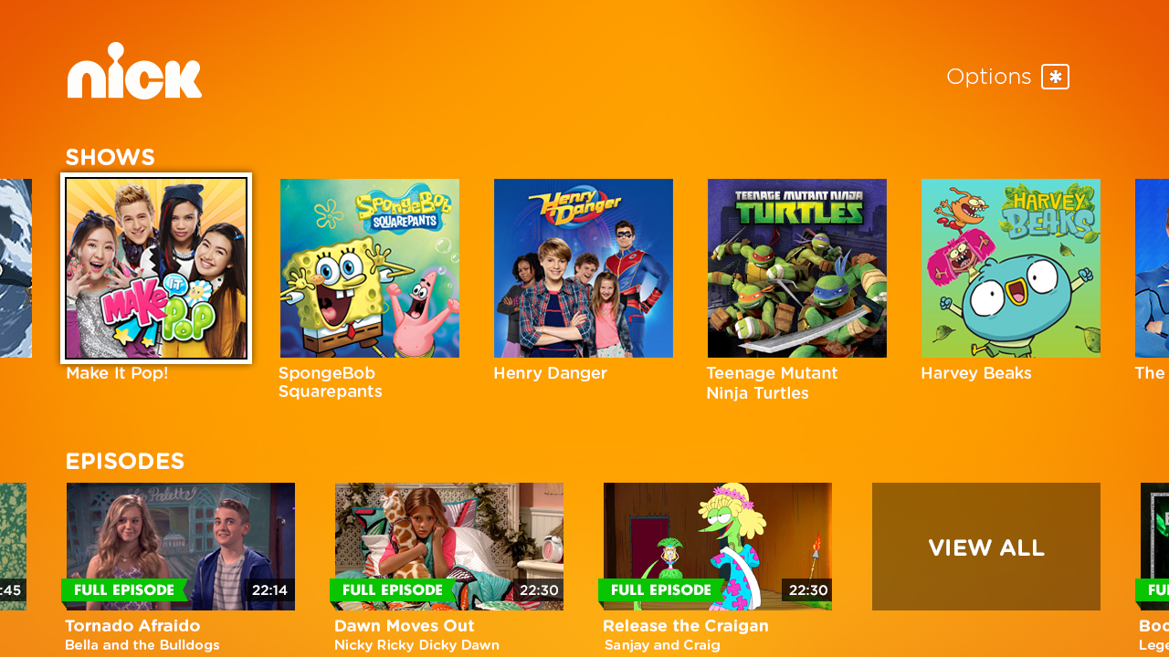 New in the Roku Channel Store Nickelodeon