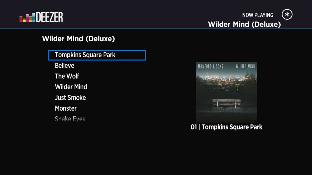 Deezer - Playing Mumford & Sons