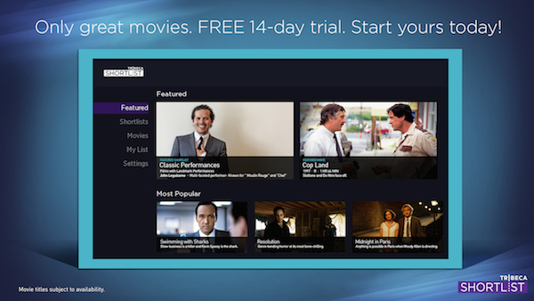 Tribeca Shortlist now on the Roku platform