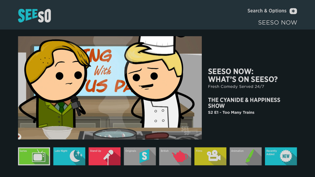 Seeso Roku Home Screen