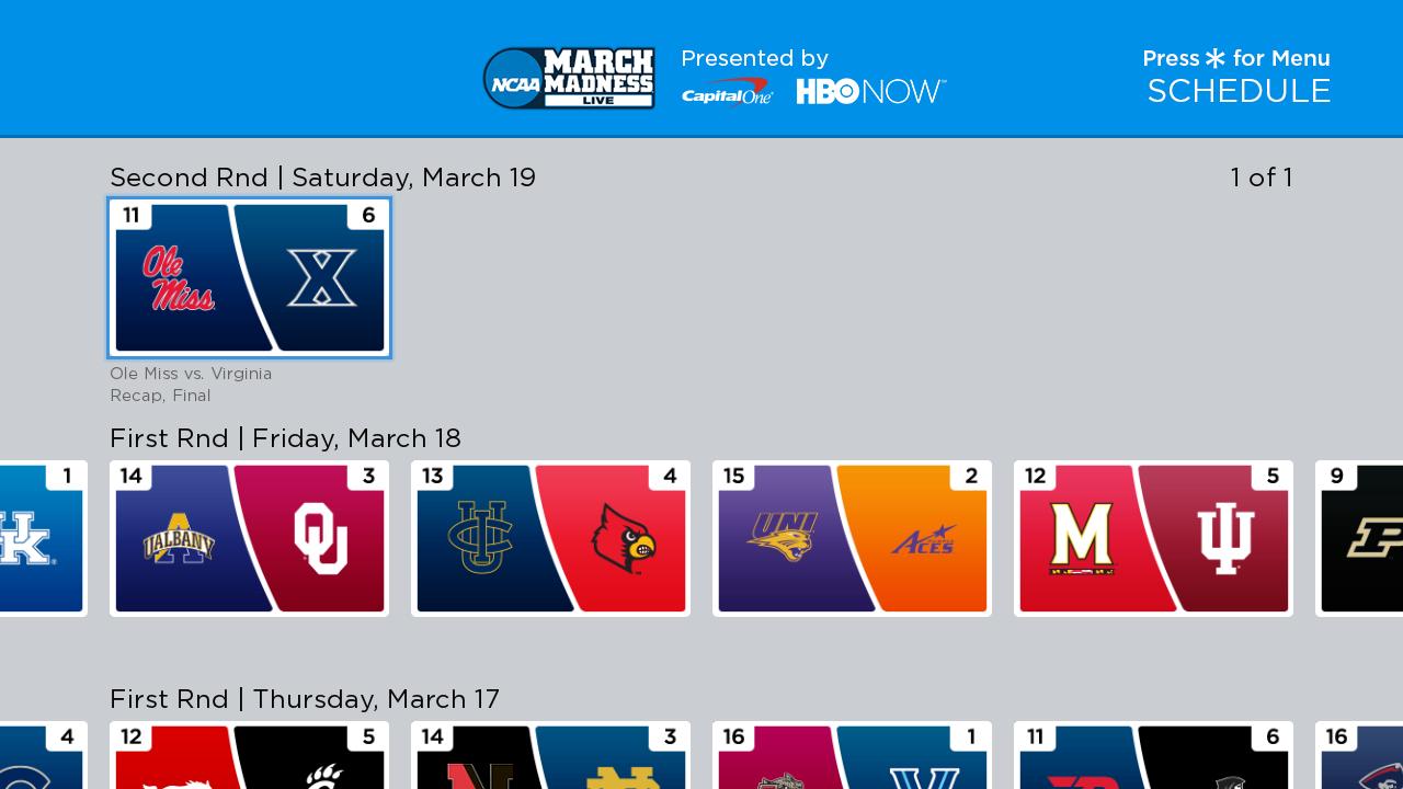 March Madness Live now dunking on the Roku platform (2016)