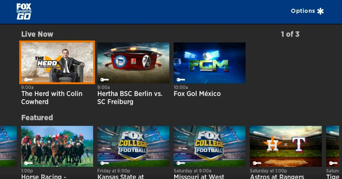 FOX Sports GO now streaming on the Roku platform
