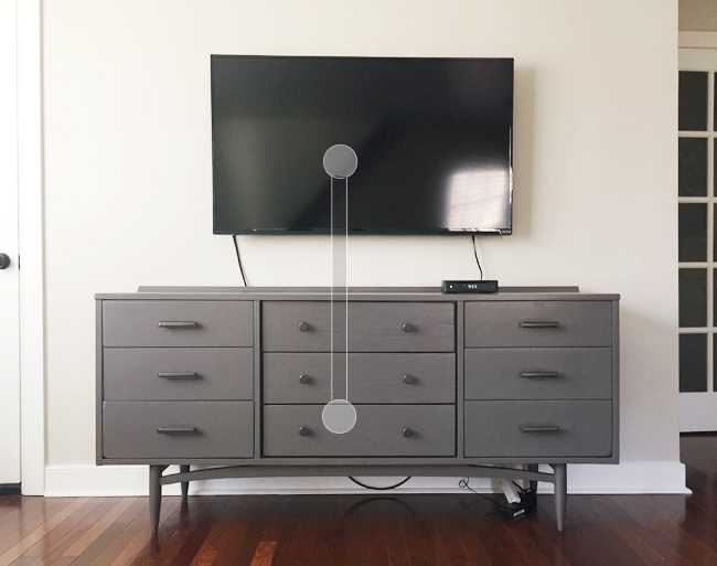 Clear The Clutter How To Hide Tv Wires And Cords Guest Post From Young House Love - Covering Cords On Wall Mounted Tv