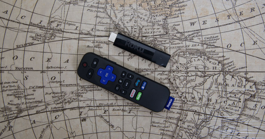 roku streaming stick+ on map