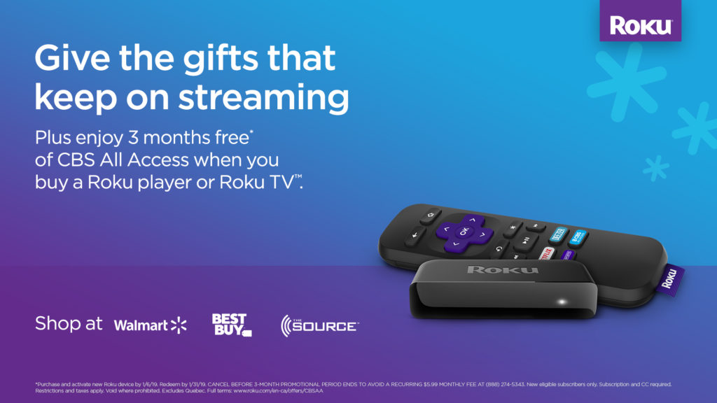 Love it all this holiday season with Roku and CBS All Access!