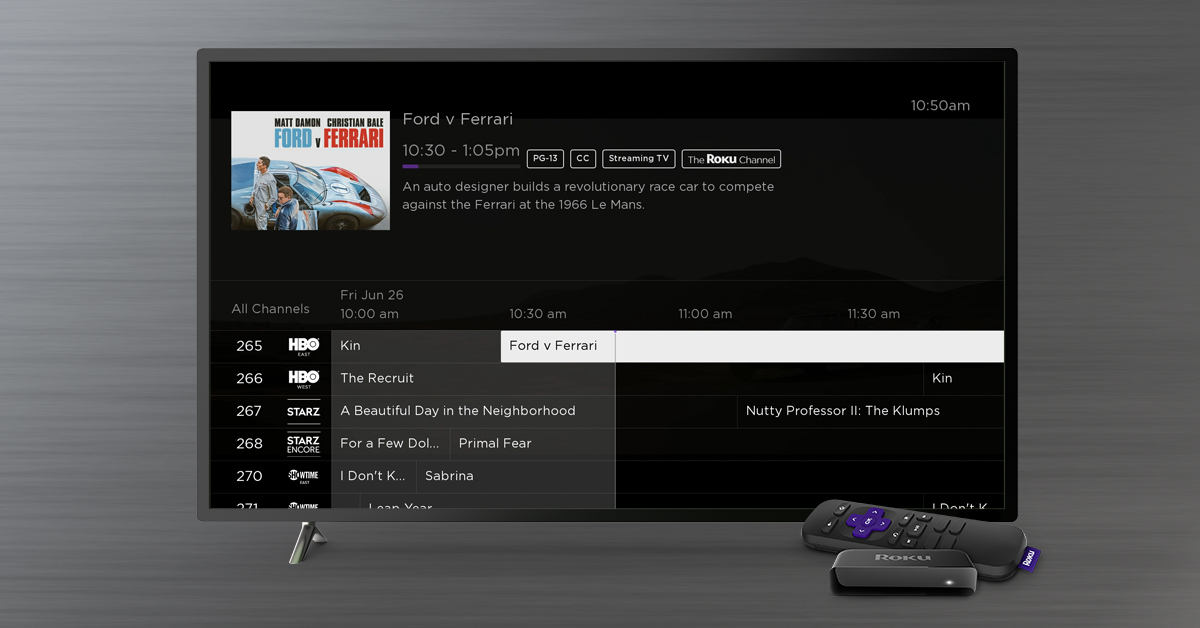 Live TV Channel Guide on The Roku Channel