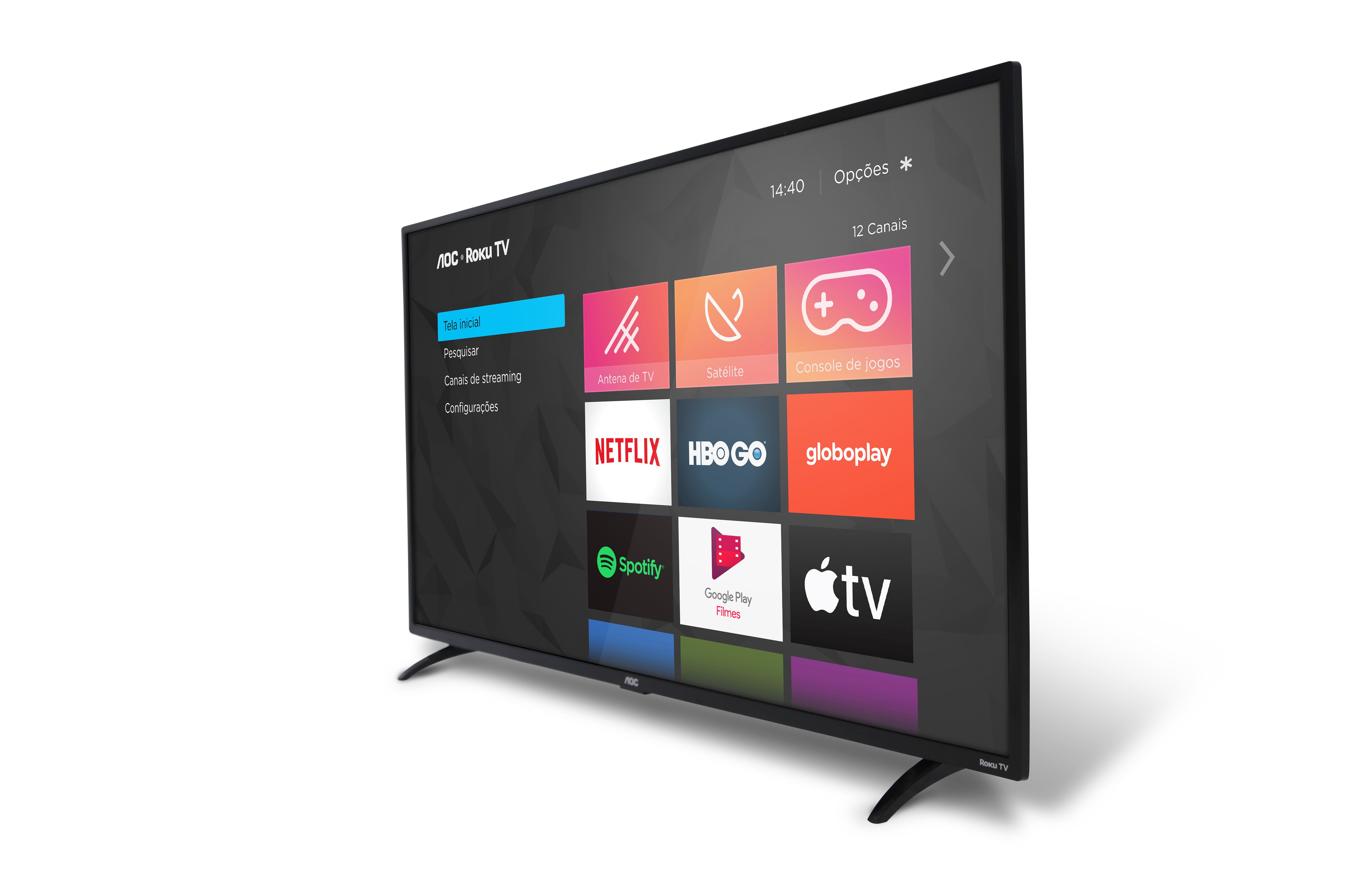 TV AOC Roku Como Baixar Aplicativos Tv Aoc Smart 