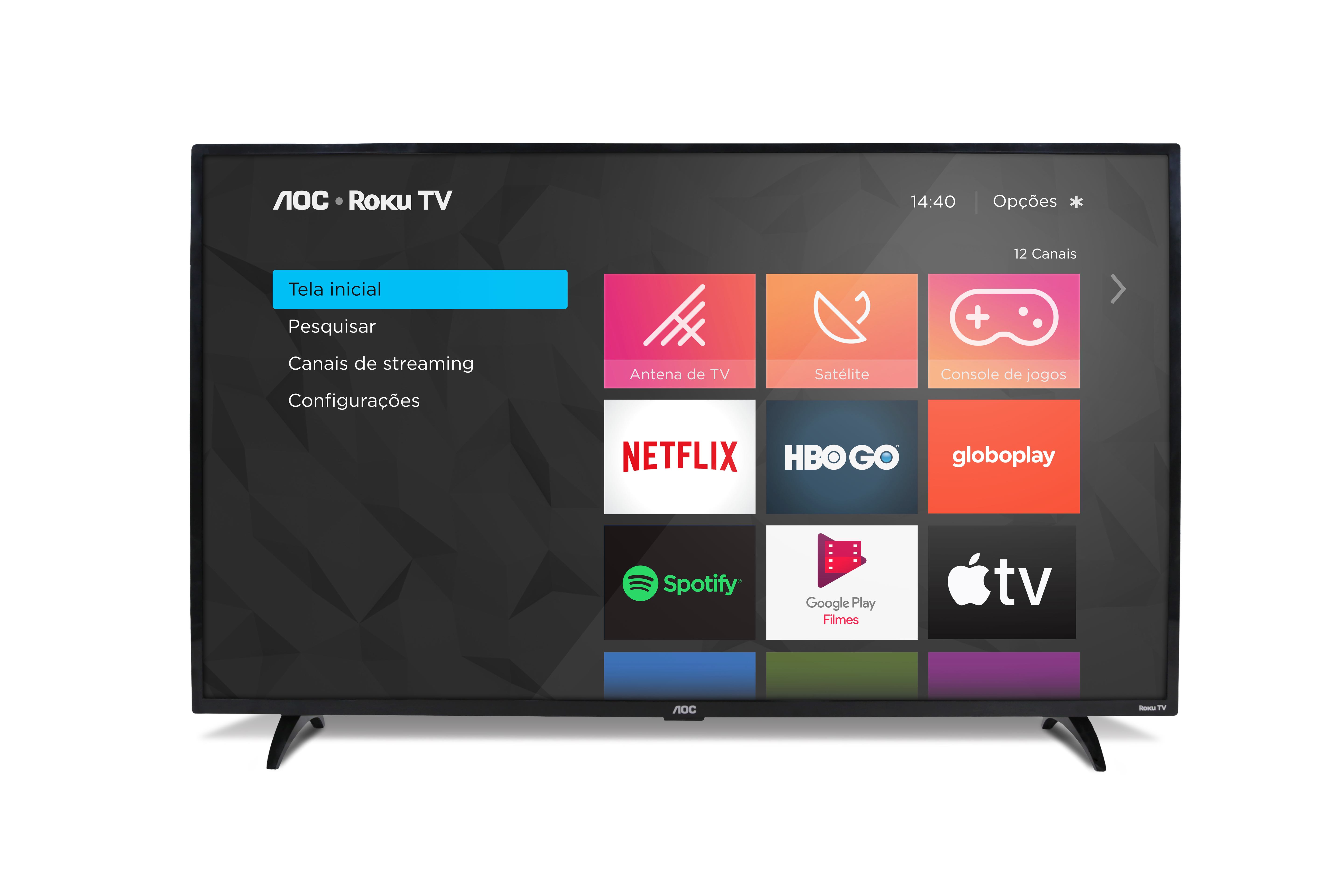 TV AOC Roku Como Baixar Aplicativos Tv Aoc Smart 