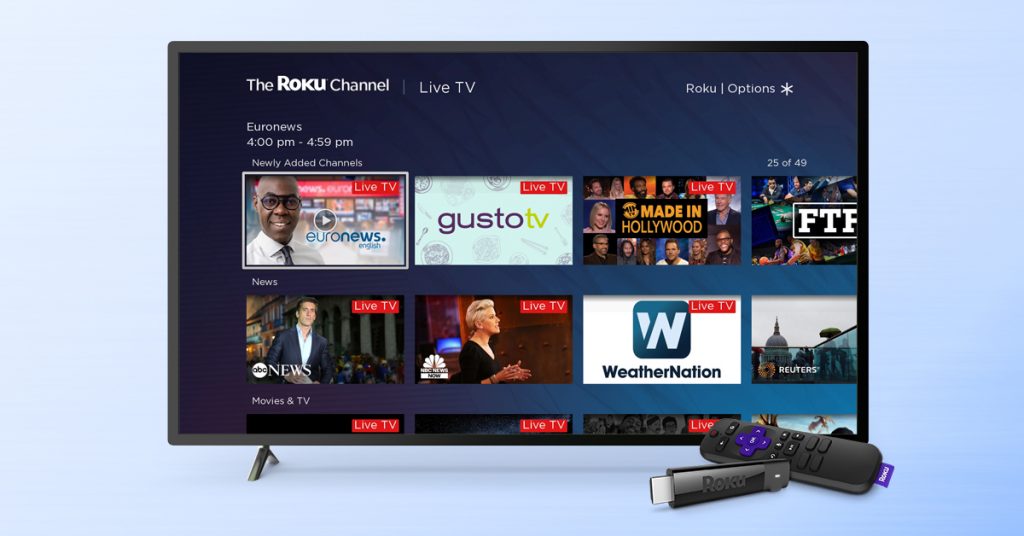 30+ new linear channels on The Roku Channel