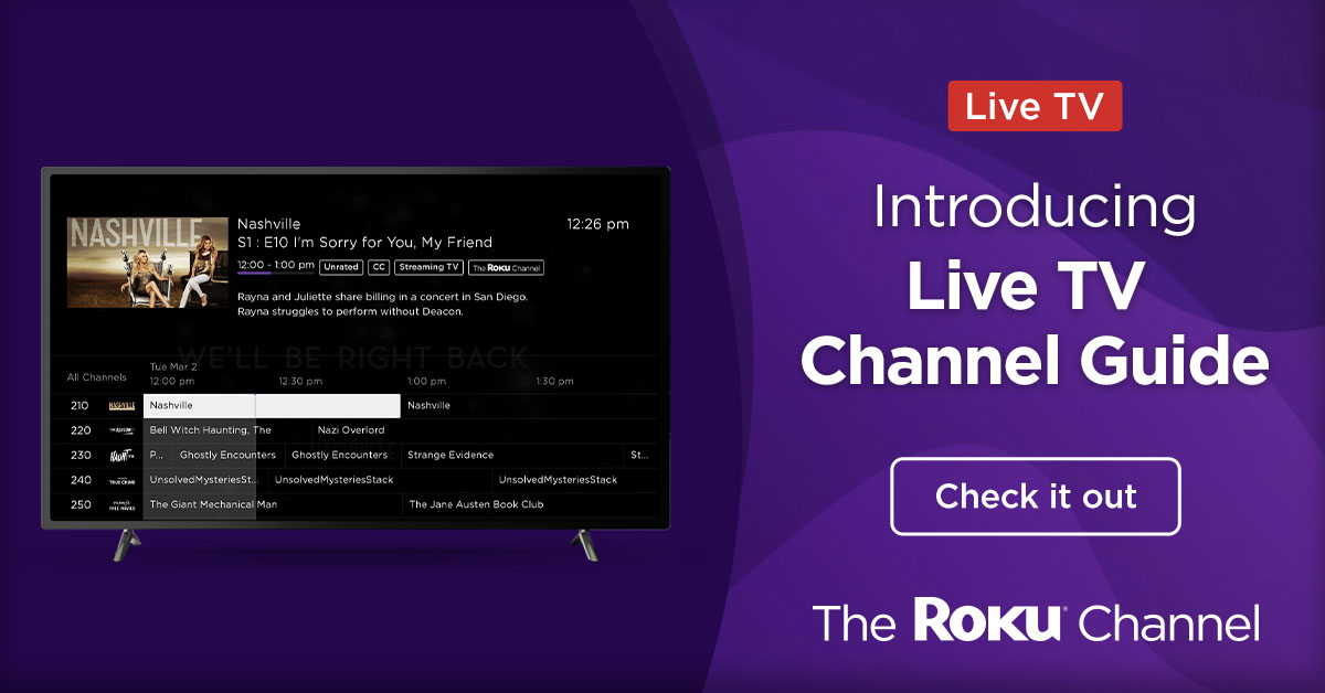 Now on The Roku Channel: 35 Live TV Channels and New Live TV Guide