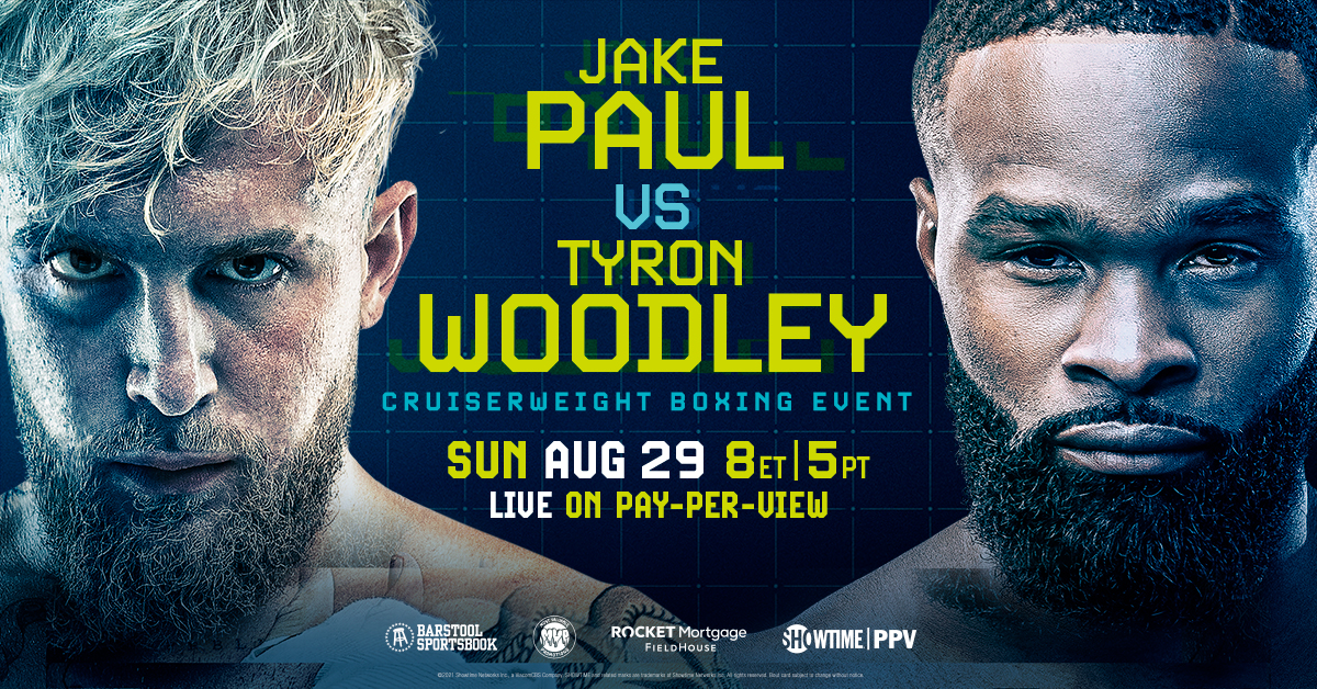 where to watch jake paul tyron woodley fight for free