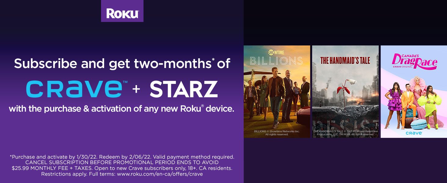 Get Two Months Of Crave STARZ For Free With The Purchase Of A New