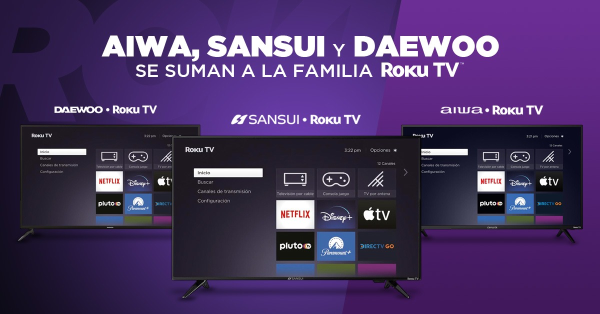 Aiwa, Sansui y Daewoo se suman a la familia Roku TV