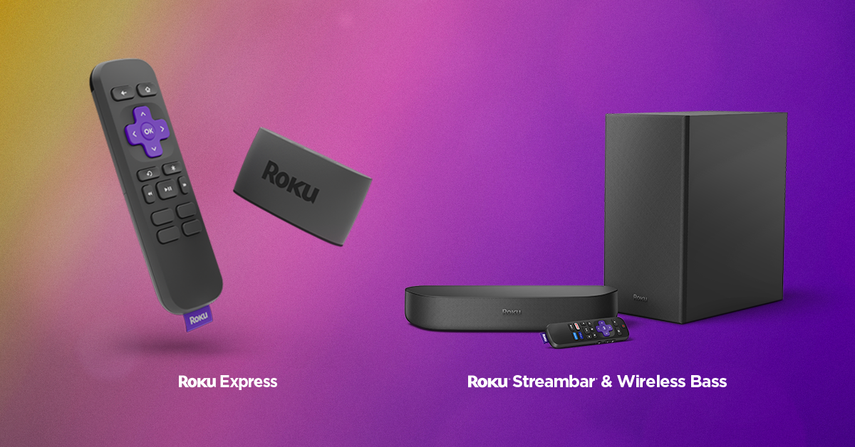 Introducing the 2022 Roku Express and all-new Roku Wireless Bass