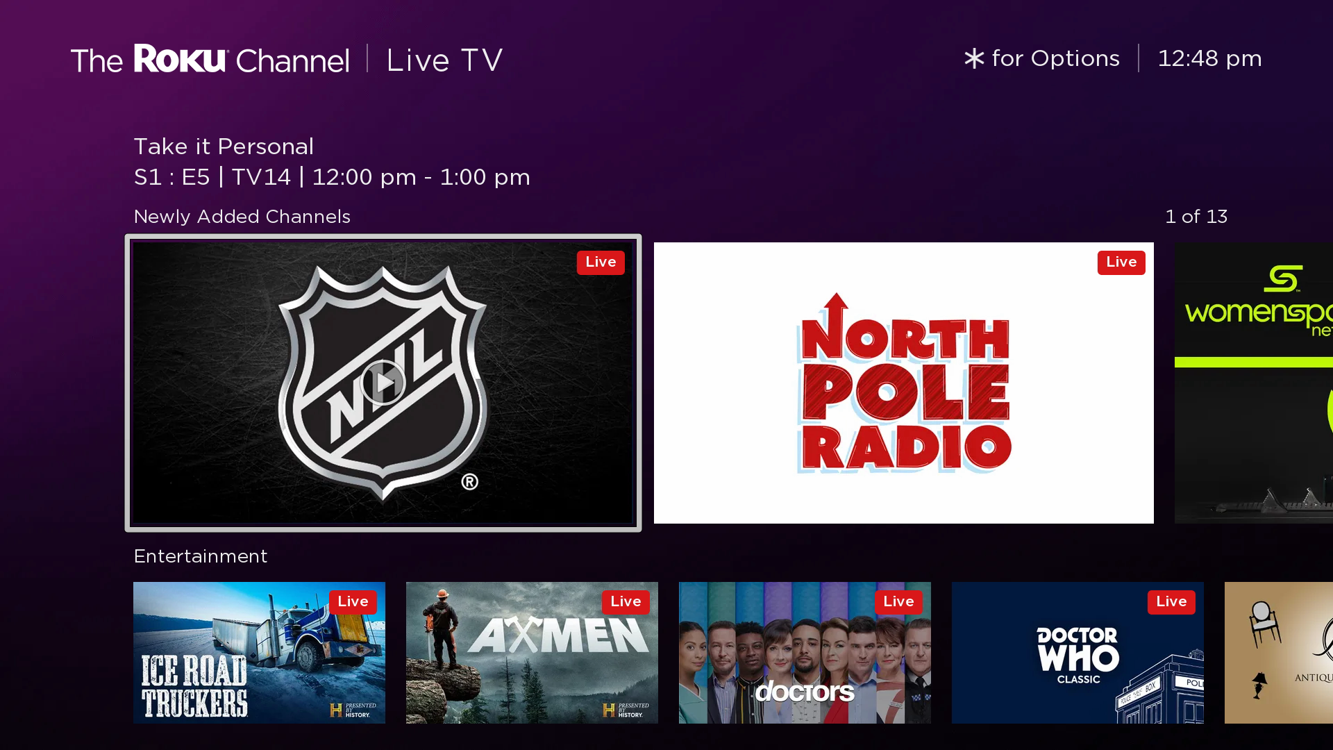 New holiday, sports, and family channels from iHeartRadio, the National Hockey League (NHL), and more now available for free on The Roku Channel