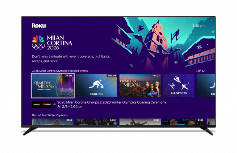 Stream The 2026 Milan Cortina Olympics On NBC And Peacock On Roku Devices Prosper Front View 002 Rgb Primetime 768x498 