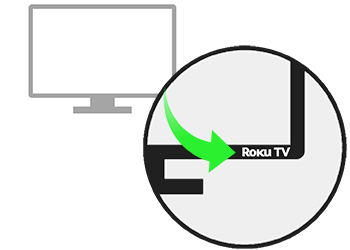 look for the Roku TV logo on the front bezel