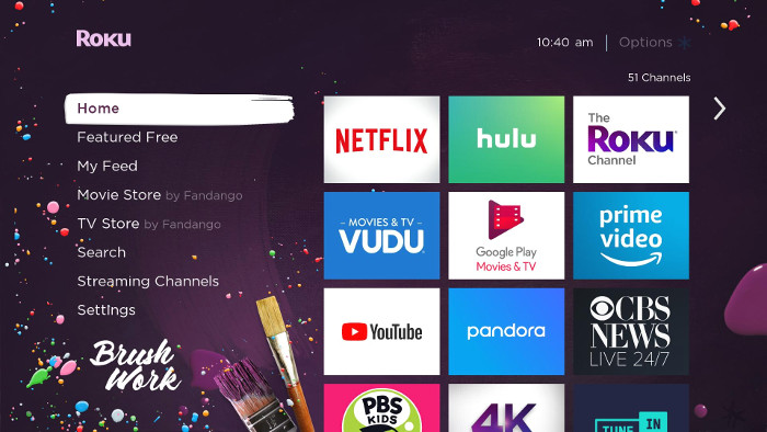 ...a theme defines the overall look of the Roku interface. 