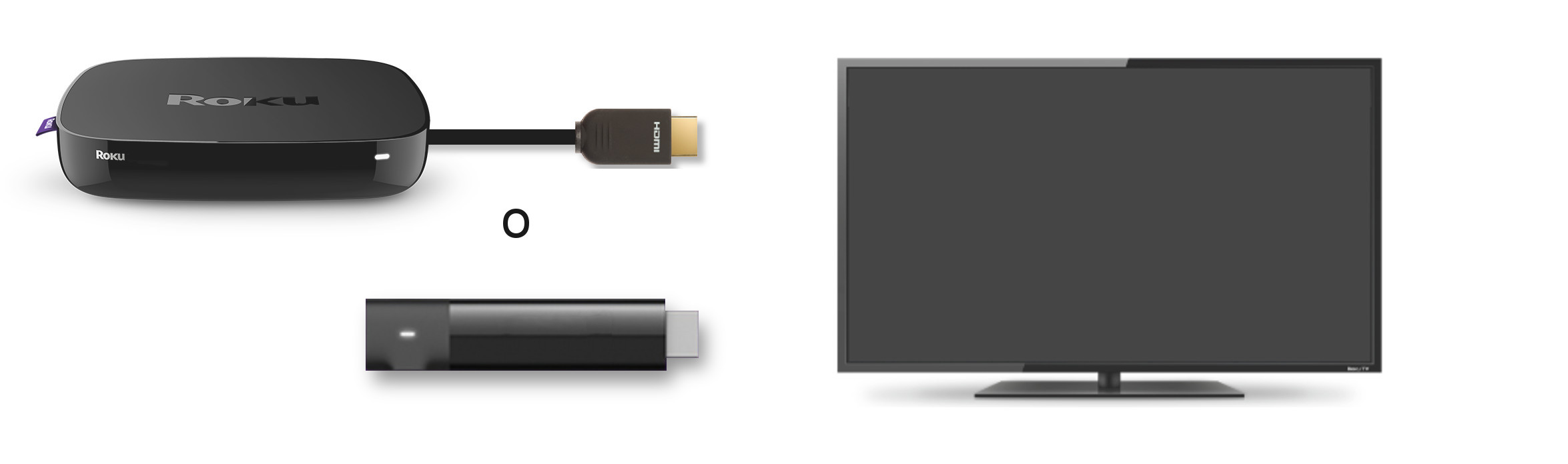 Reproductor Roku con HDMI o Streaming Stick que se conecta directamente a la TV