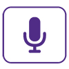 Push-to-talk voice feature icon