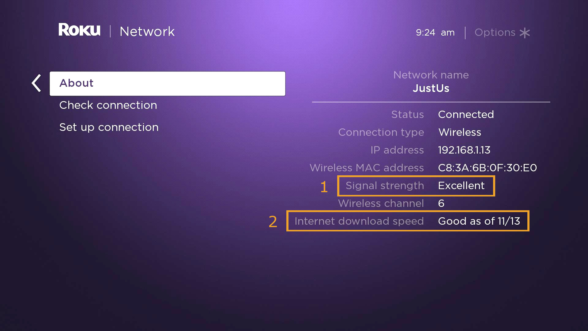 How to check the connection to your home network and the internet