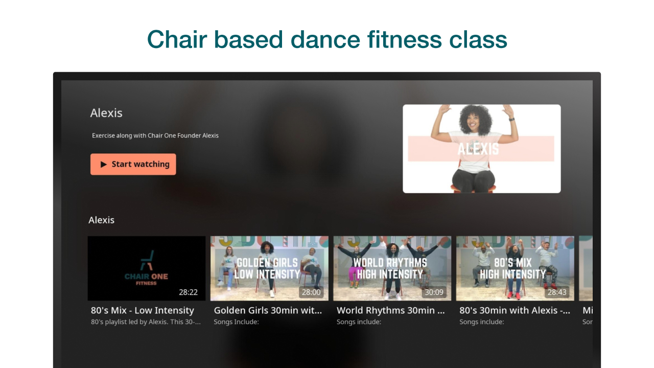 Chair One Fitness Workouts TV App Roku Channel Store Roku