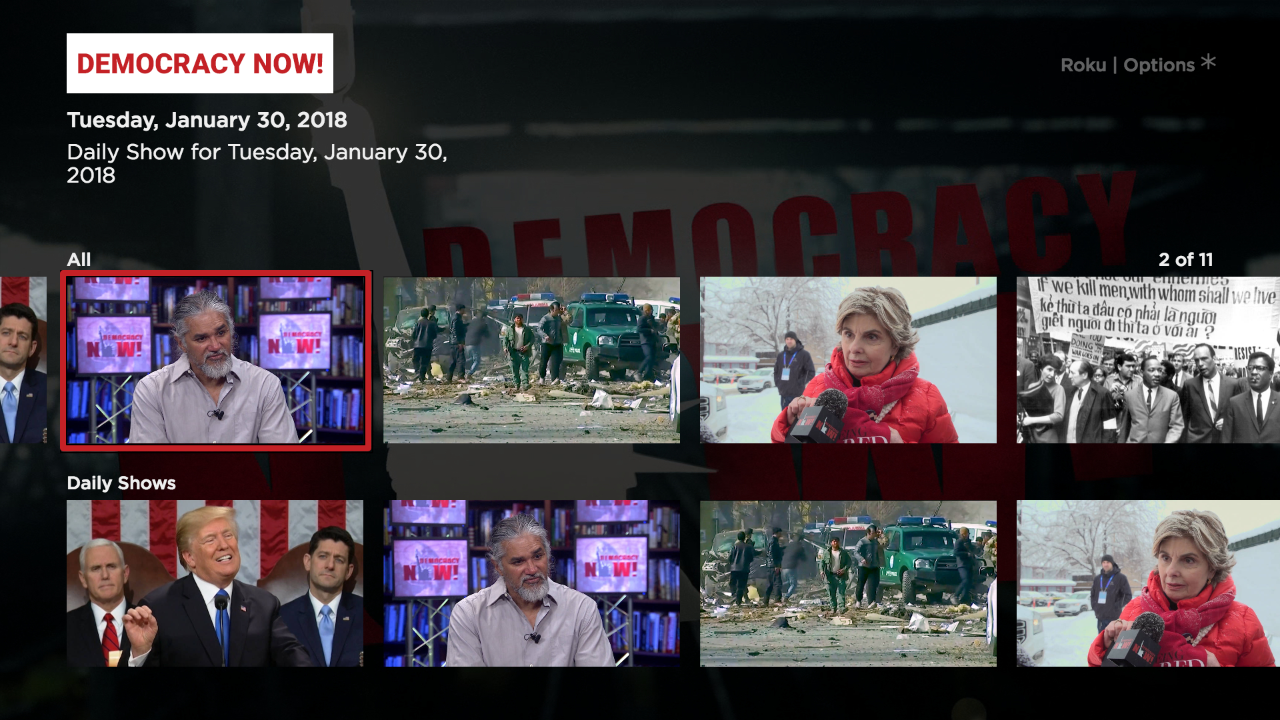 Democracy Now! TV App Roku Channel Store Roku