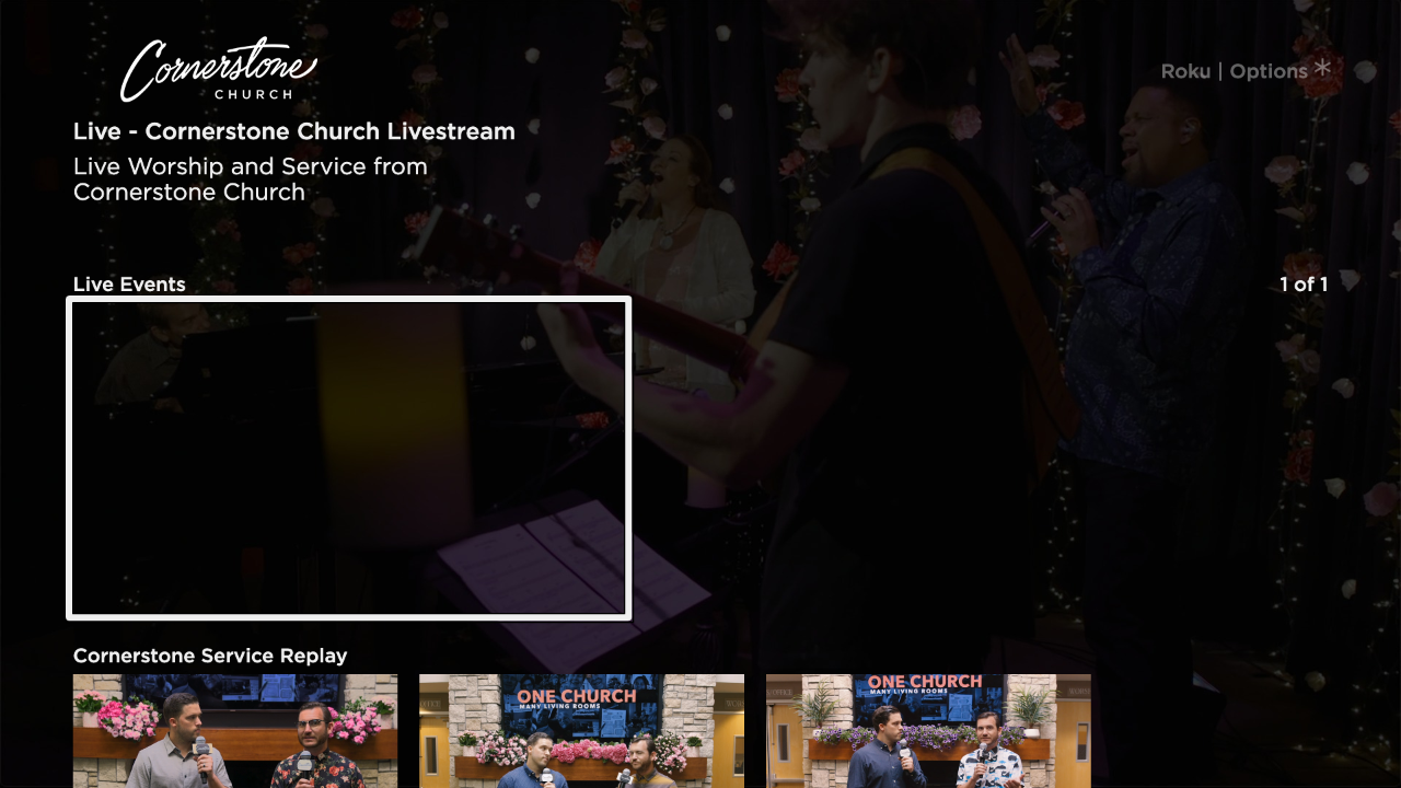 Cornerstone Church Long Beach TV App Roku Channel Store Roku