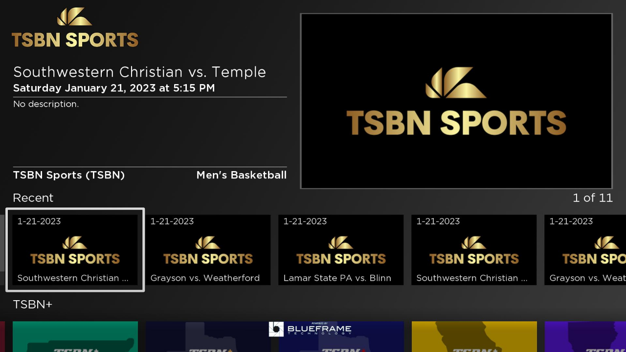 TSBN Sports TV App Roku Channel Store Roku