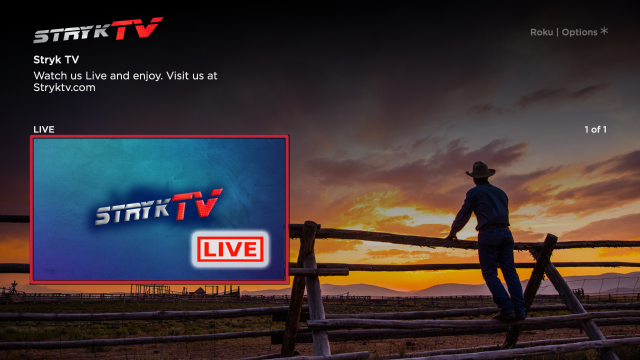 Stryk TV Country Music TV App Roku Channel Store Roku