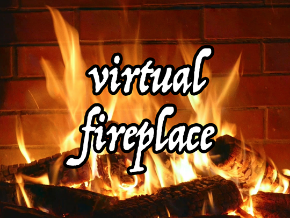 live fireplace screensaver