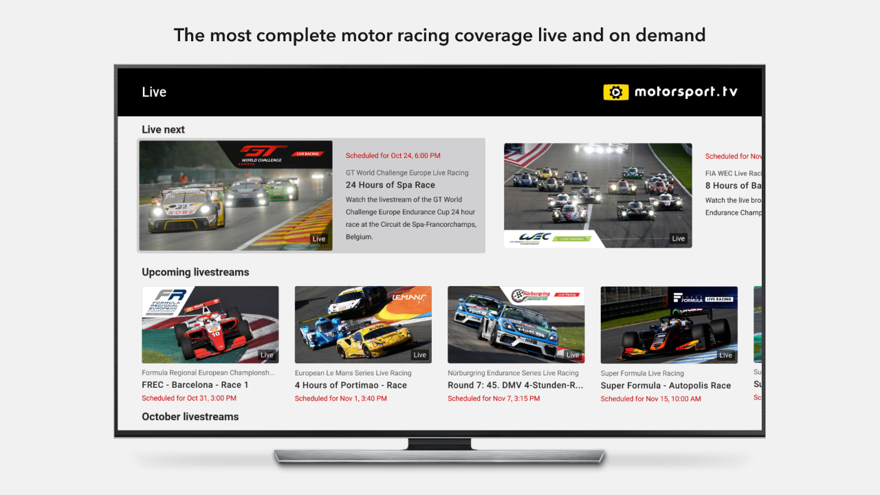 Motorsport.tv Stream Racing Videos TV App Roku Channel Store Roku