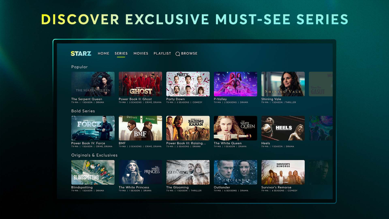 STARZ TV App Roku Channel Store Roku