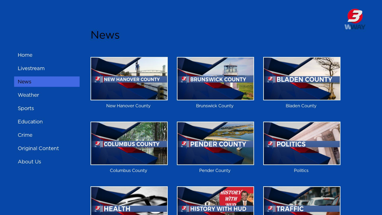 WWAY Channel 3 TV App Roku Channel Store Roku