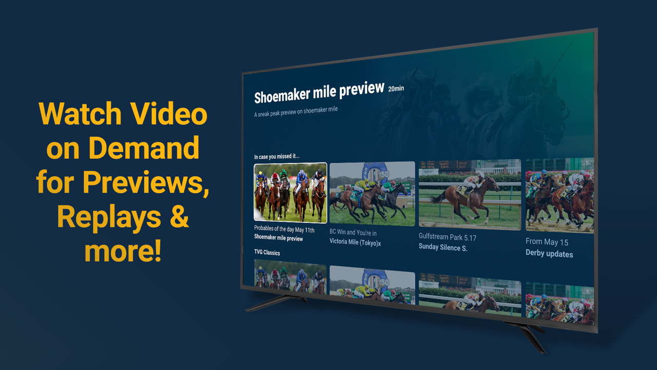 Watch TVG Live Horse Racing TV App Roku Channel Store Roku