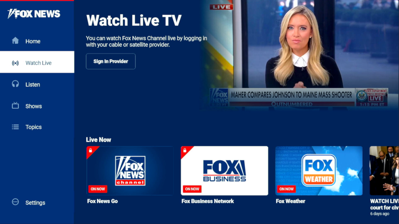 Fox News Channel Tv App Roku Channel Store Roku