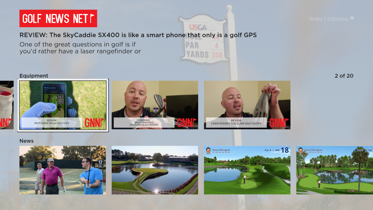 Golf News Net TV App Roku Channel Store Roku